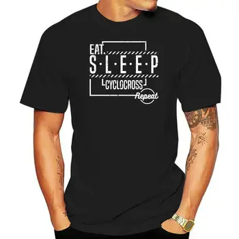 Мъжки t-shirt Eat Sleep Cyclocross Repeat Cyclecross M Дамска тениска