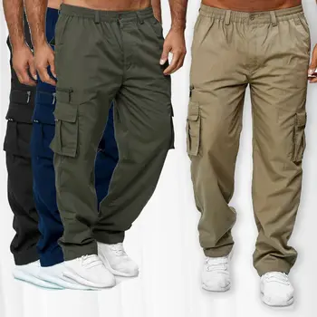 Мъжки панталони-карго Ежедневни директни външни ластични тактически мъжки панталони с много джобове
