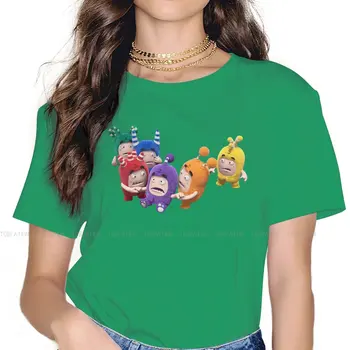 Най-забавната Семейна Тениска С кръгла яка Oddbods, Забавни Неразумно Седем Различни Атрактивни Герои, Тениска От чист Памук, Дамски 4XL
