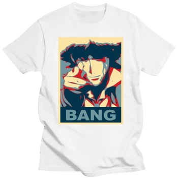 Най-новият мъжки t-shirt 2019 г., модни ковбойская Bebop-Bang - Спайк, мъжки t-shirt Spiegel, Черна тениска