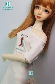 Облекло за кукли BJD accessories е подходяща за кукли BJD дължина 60 см 1/3, модни и ежедневни памучен тениска със средна дължина