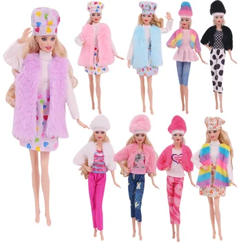 Облекло за кукли Барби, рокля ръчна изработка, Модерно палто, топ, панталон, облекло за кукли Барби, Дрехи за кукли, аксесоари за кукли, играчки за момичета, подаръци