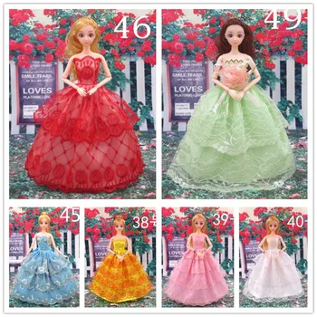 Переодевающиеся кукли, переодевающиеся сватбени рокли, дълги рокли 29-30 см, Носимые играчки за момичета, Аксесоари за дрехи