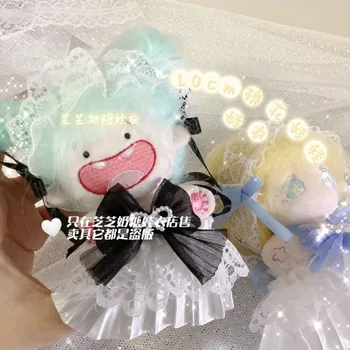 Популярната Kpop Genki Idol Star Магическа група момичета Лилаво Розова рокля Костюм, Плюшен плюшен кукла 10 см Дрехи за кукли Облекло Октомври