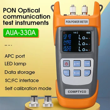 Пристанище COMPTYCO AUA-330A/U APC/UPC (опция) Преносим оптичен електромера PON с led подсветка FTTX/ONT/OLT 1310/1490 /1550 nm