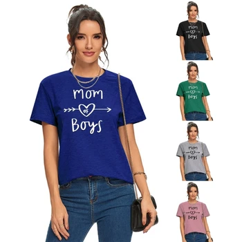 Риза за Майките на Момчета, Дамски Дрехи, Малък/Средно/Голям/XL/2XL/3XL, за Възрастни, За Жени, Подарък за Деня на Майката, M6CD