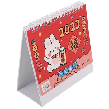 Стенен календар 2023 Година Заек Китайската Нова 2024 Година на Дракона за окачване на Традиционния Блок за Писмено Масата Лунен