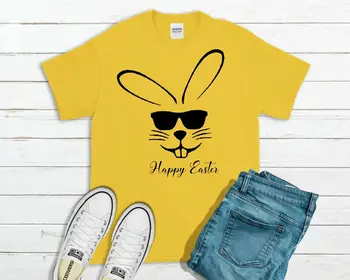 Тениска Happy Easter Cool Бъни - подарък под формата на великденски яйца, сладка тениска за семейно забавление