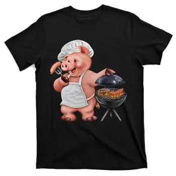 Тениска за приготвяне на прасе-барбекю на скара
