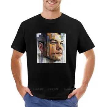 Тениска с изображение на лицето на Мат, риза с домашен любимец принтом за момчета, графична тениска, тениски за мъже, мъжки тениска, памучен тениска с кръгло деколте