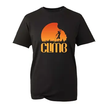 Тениска с надпис Climbing Mountains, подарък за фен на приключения, най-унисекс