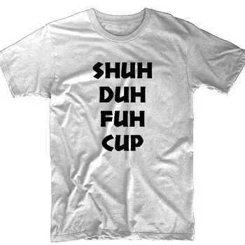 Тениски Shuh Дух Fuh Cup Мъжки Тениски С Писмото Принтом От Чист Памук Удобни Върховете Унисекс, Реколта Ретро Ежедневни Тениски, Ризи