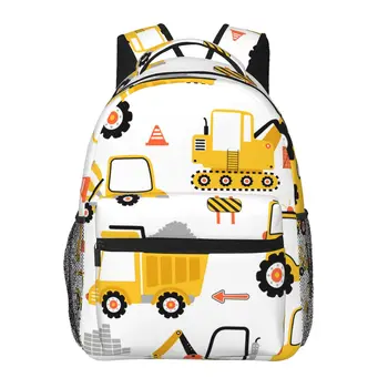 Чанти за книги, ученически чанти за момчетата-тийнейджъри, пътни чанти с анимационни камион, ученически раници за по-малките момчета